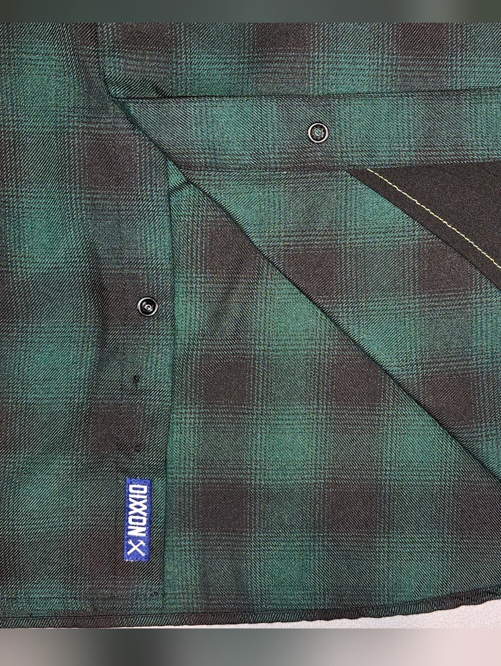 DIXXON Men's 2XL "Absinthe" Forest Green Plaid Button-Up Flannel - Picture 6 of 11